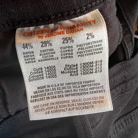 Citizens of Humanity Stretch Avedon Skinny Leg Jeans Black Size 26 - Picture 8 of 13